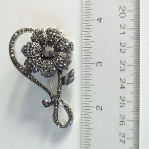 Crystal Infinity Flower Brooch
